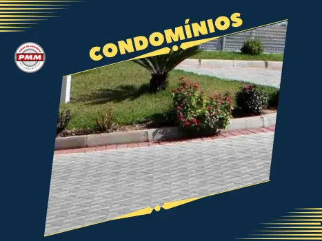 Área externa pavimentada de condomínio atendido pela PMM